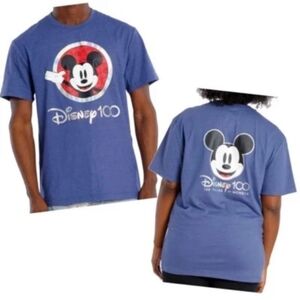 Unisex Disney 100th Anniversary Blue Short Sleeve T-Shirt